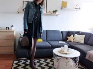 Look d'automne petite robe noire - Autour de Marine