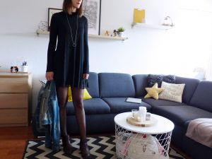 Look d'automne petite robe noire - Autour de Marine