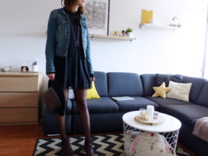 Look d'automne petite robe noire - Autour de Marine