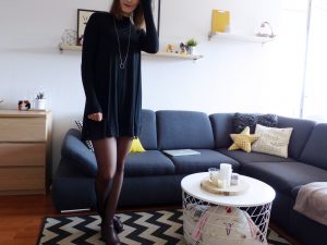 Look d'automne petite robe noire - Autour de Marine