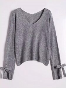 Pull à noeud et col en v Zaful - Autour de Marine