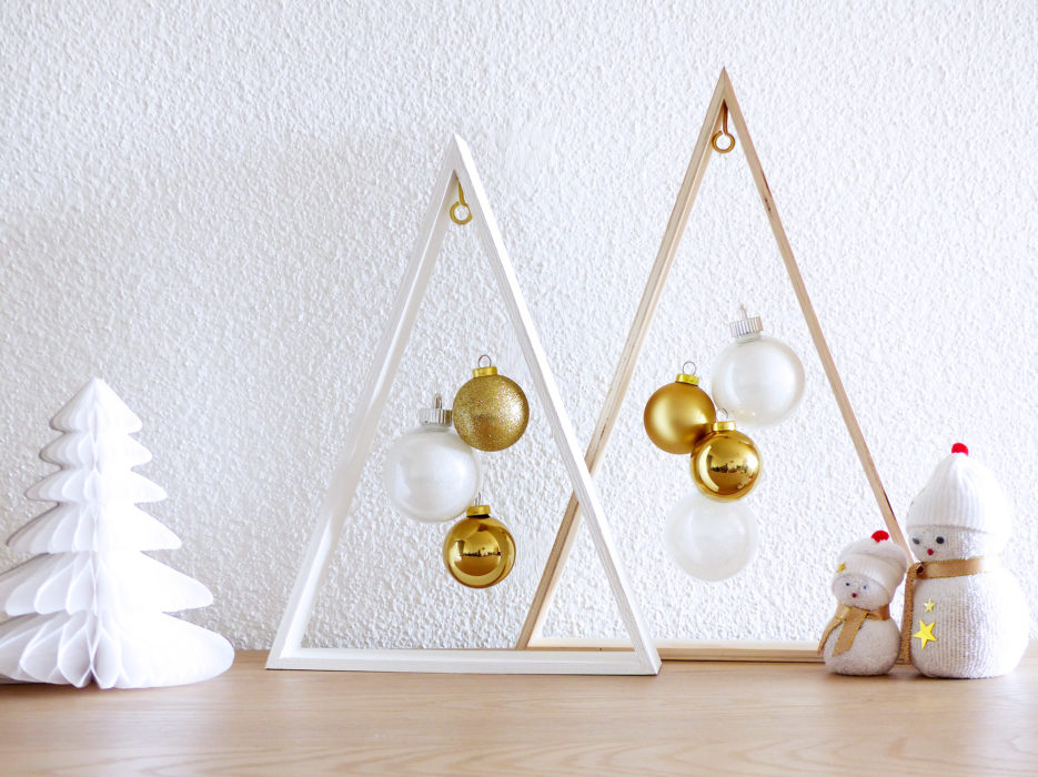 DIY Noël, sapins de Noël minimalistes en bois - Autour de Marine