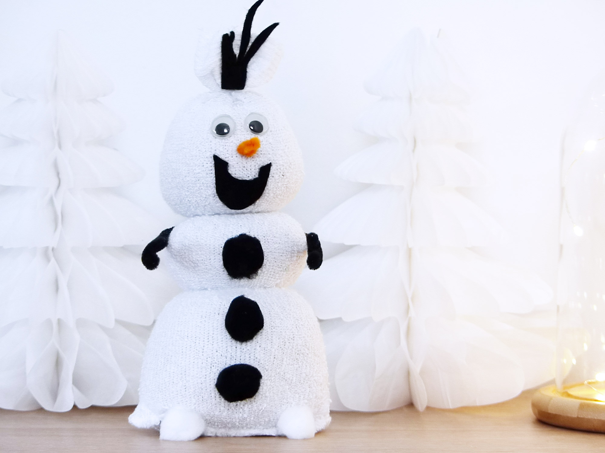 DIY Olaf en chaussettes de la Reine des neiges - Autour de Marine