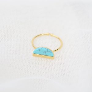 Ma Jolie Bijoux Bague Demi Lune turquoise - Autour de Marine