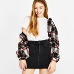 Bershka jupe en jean noir