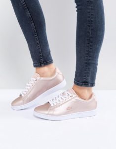 Lacoste Carnaby Evo 118 7, basket métallisé rose - Autour de Marine