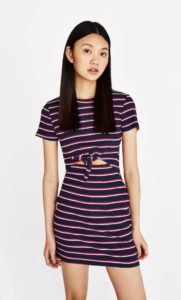 Robe rayure Bershka - Autour de Marine